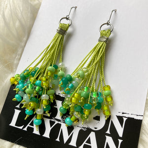 Lime Green Jellyfish Earrings